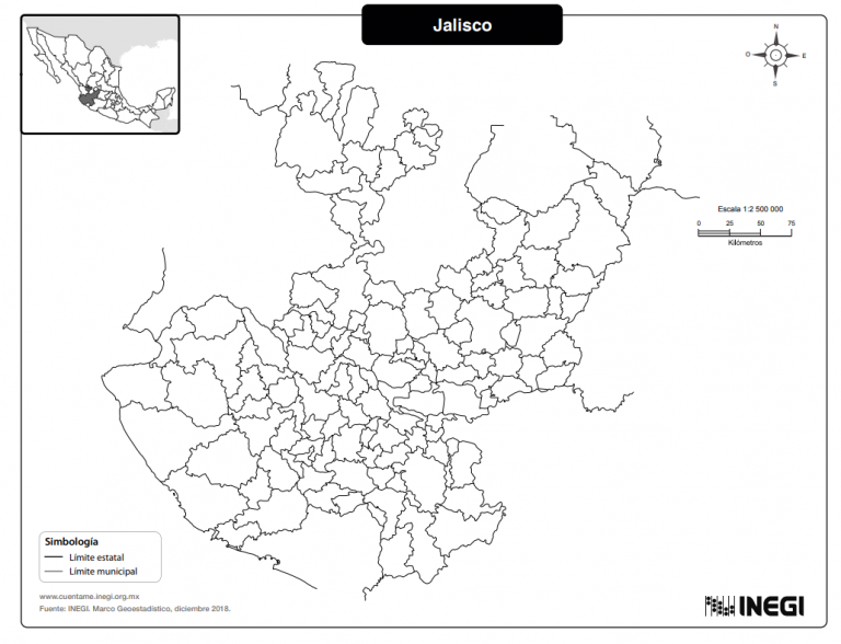 Mapa Del Estado De Jalisco Con Municipios Mapas Para Descargar E