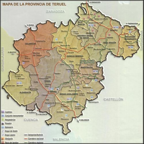 Mapas Y Municipios Provincia De Teruel Mapas Espa A Descargar E Imprimir