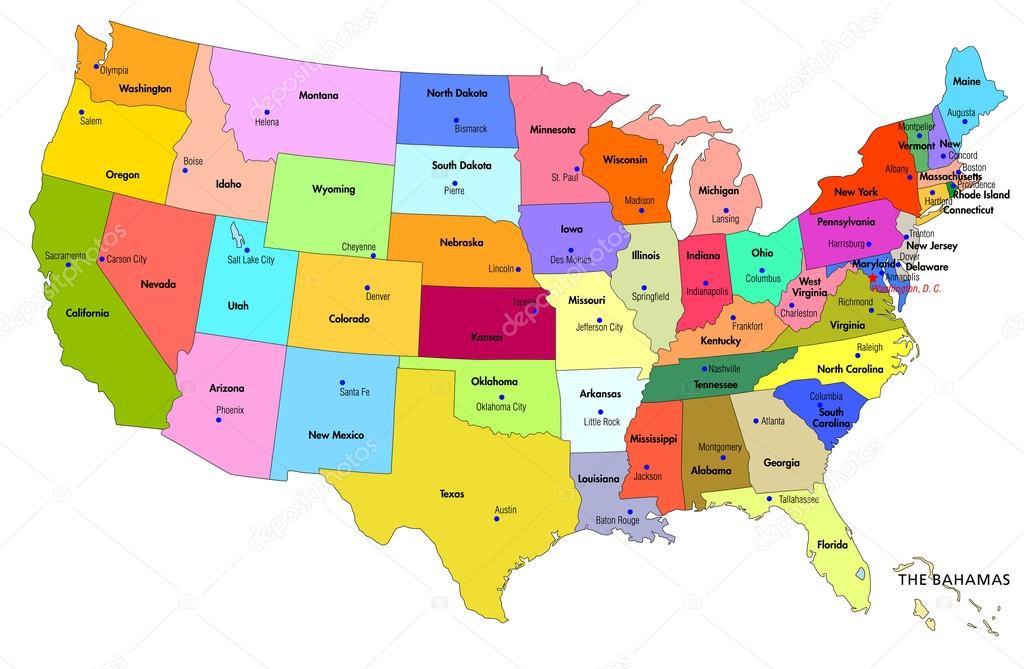 Lista Foto Mapa De Estados Unidos Con Nombres Y Capitales Para My Xxx