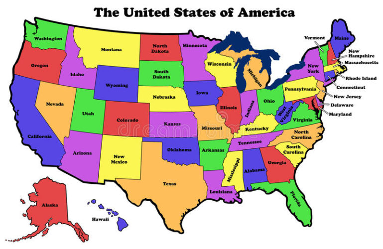 Mapa De Estados Unidos Con Nombres Capitales Estados Para Colorear 1576