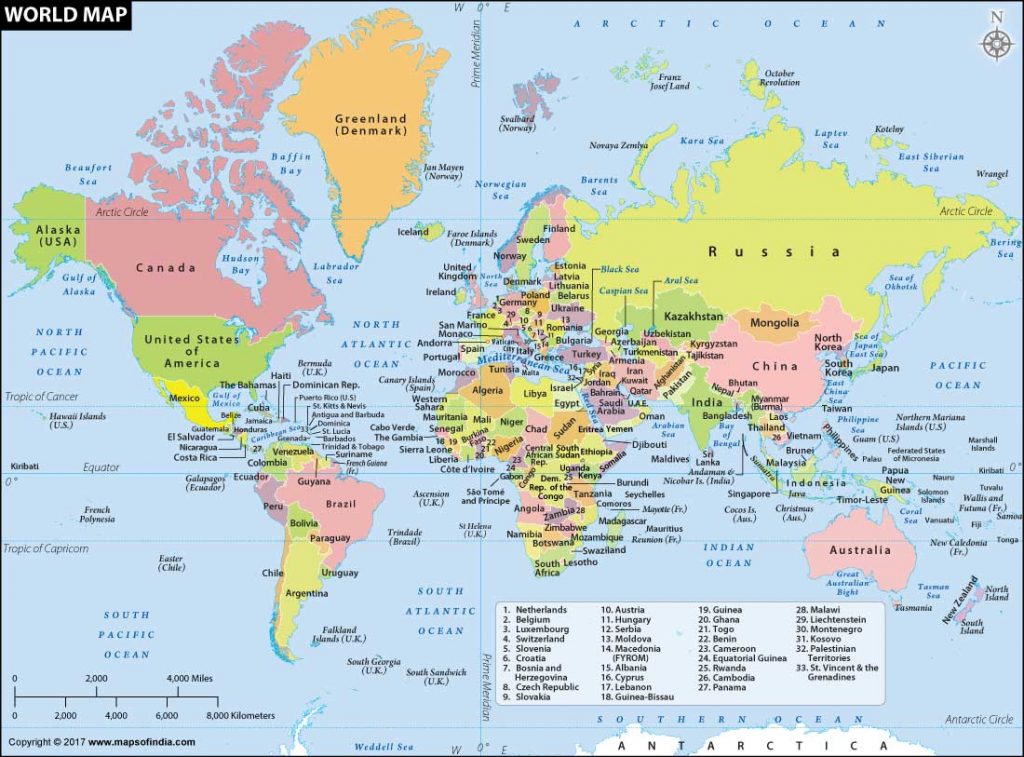 Mapa Del Mundo Politico Fisico Relieve Con Nombres Para