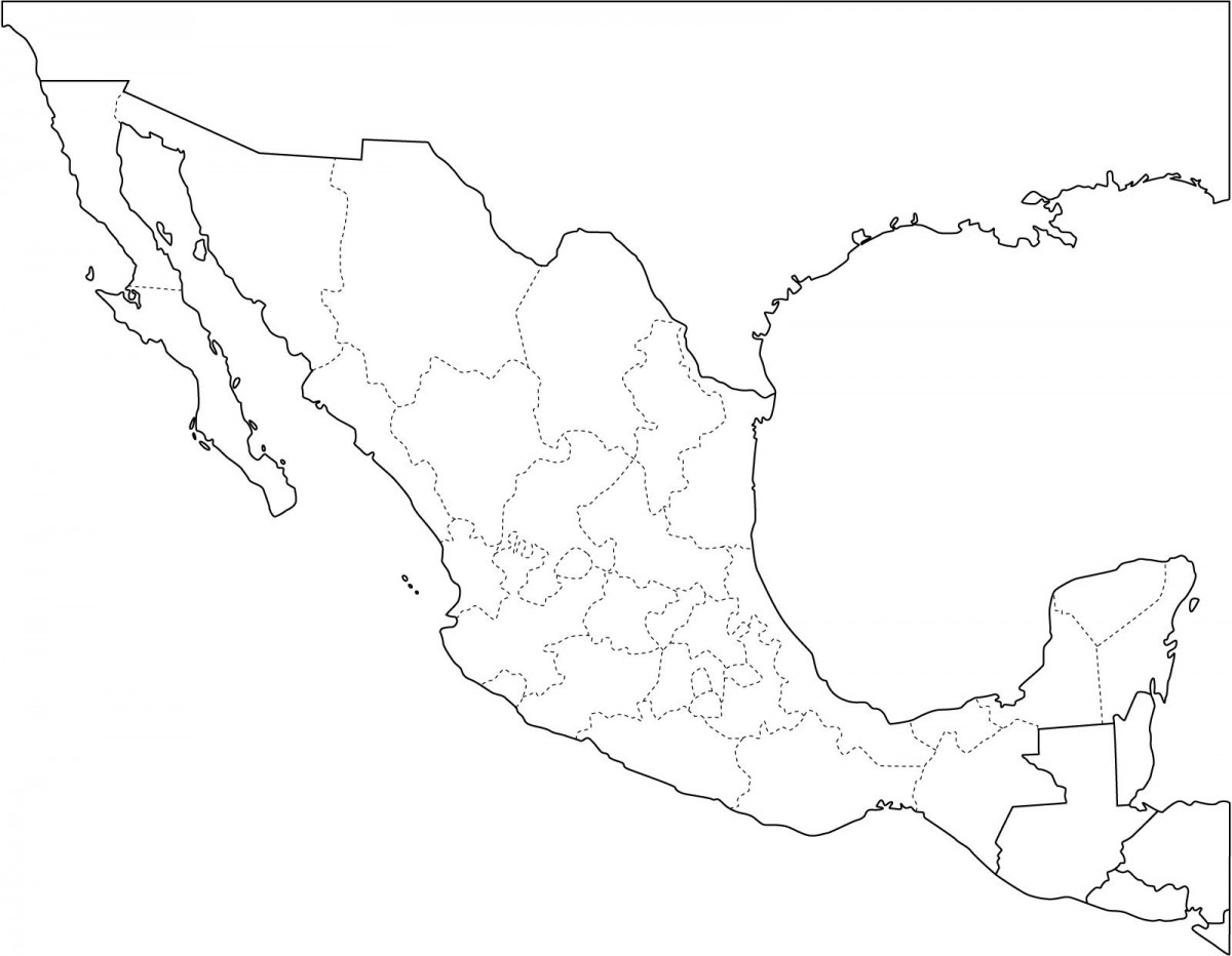 ▷ Mapa de México: Político, Regiones, Relieve, para Colorear | Imágenes  Totales