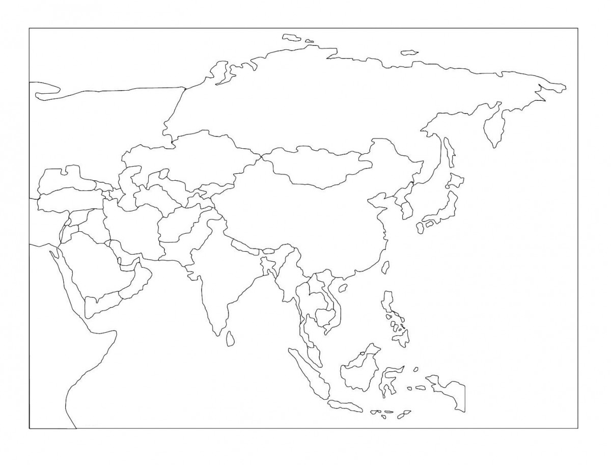 Mapa De Asia Politico Regiones Relieve Para Colorear Imagenes Totales