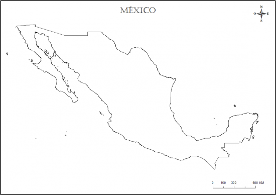 Mapa De México Político Regiones Relieve Para Colorear Imágenes Totales 4896
