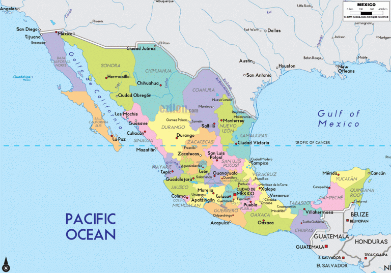 Mapa De México Político Regiones Relieve Para Colorear Imágenes Totales 2904
