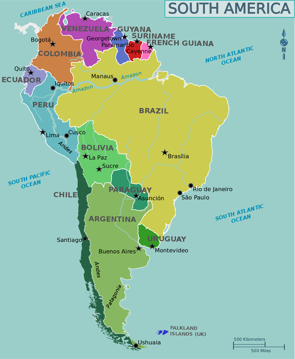 Mapa de América: Países de América del Norte, América Central y América del  Sur | Imágenes Totales