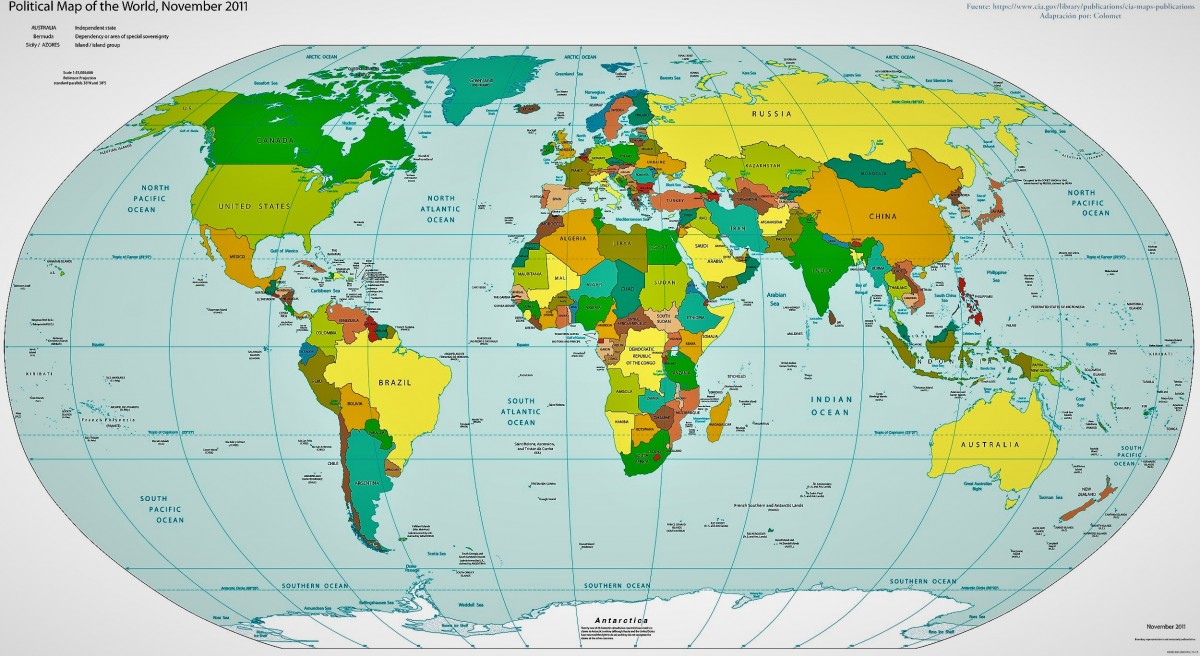 Canada Mapa Planisferio