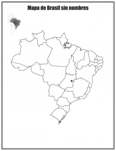 Mapa De Brasil Para Colorear