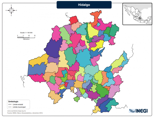 Mapa Del Estado De Hidalgo Con Municipios Mapas Para Descargar E Imprimir Imágenes Totales 