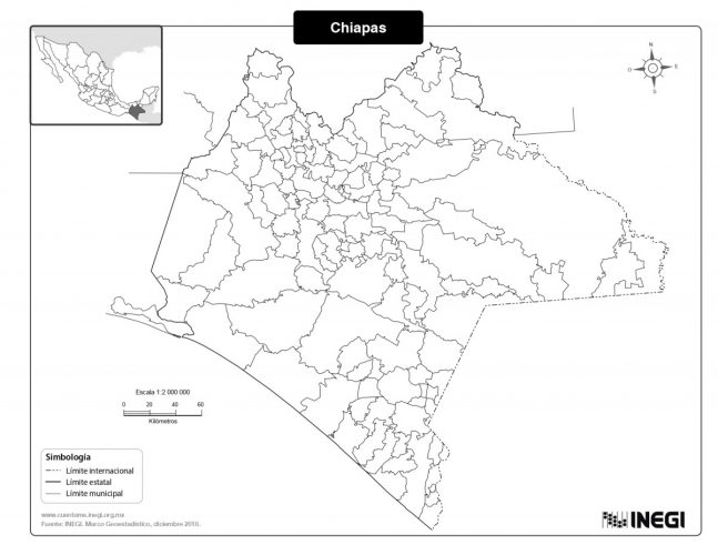 Mapa Del Estado De Chiapas Con Municipios >> Mapas Para Descargar E ...