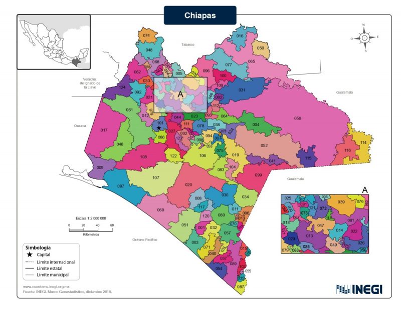 Mapa Del Estado De Chiapas Con Municipios Mapas Para Descargar E Imprimir Imágenes Totales 9609