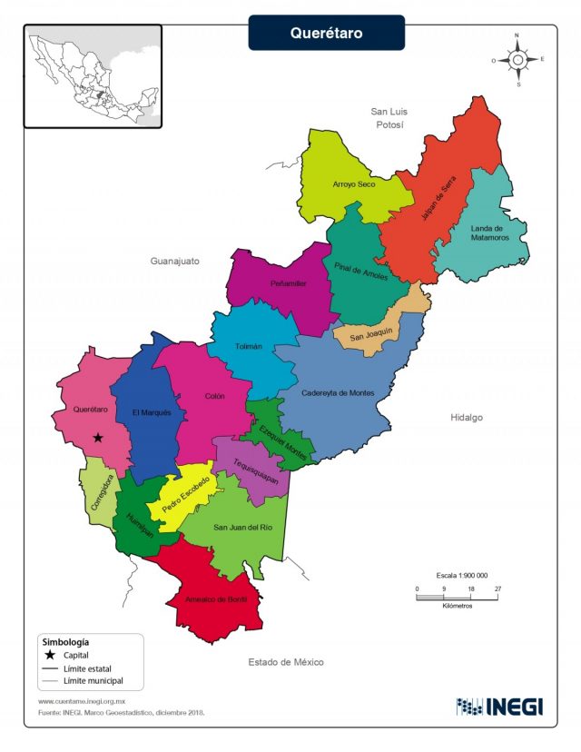 Mapa Del Estado De Querétaro Con Municipios Mapas Para Descargar E Imprimir Imágenes Totales 8927