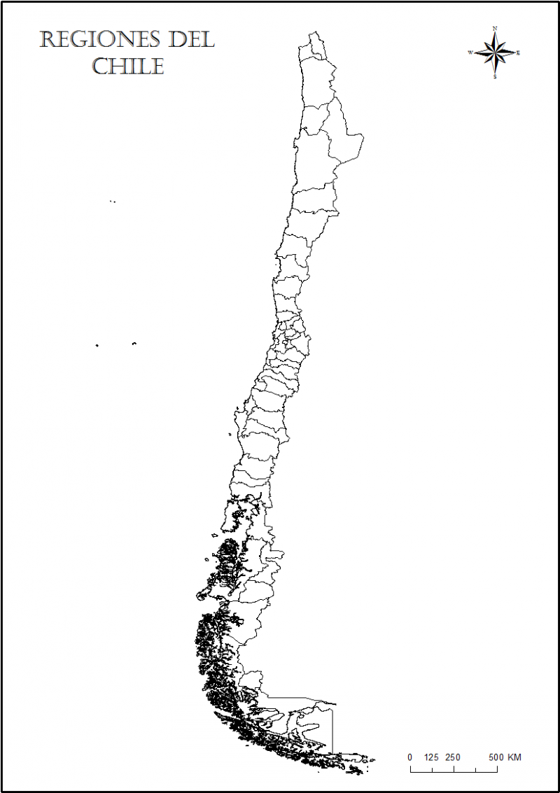 Mapas de CHILE con nombres, regiones, provincias, capitales, carreteras