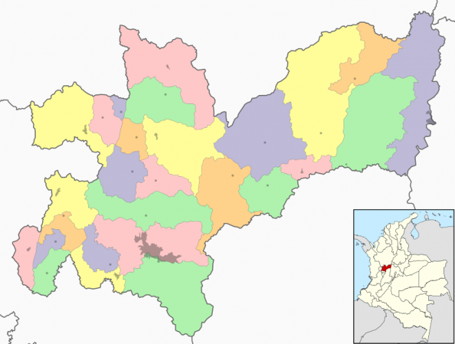 Mapa De Caldas Colombia Departamento Con Municipios Y Ciudades 7327