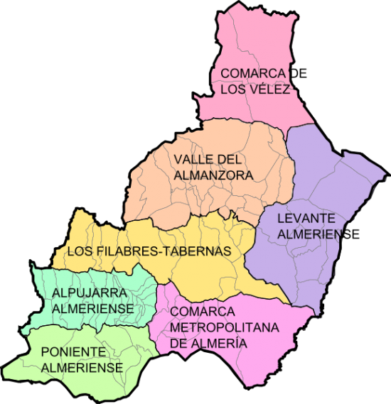 Mapa Y Municipios Provincia De Almería Mapas España Descargar E Imprimir 6621