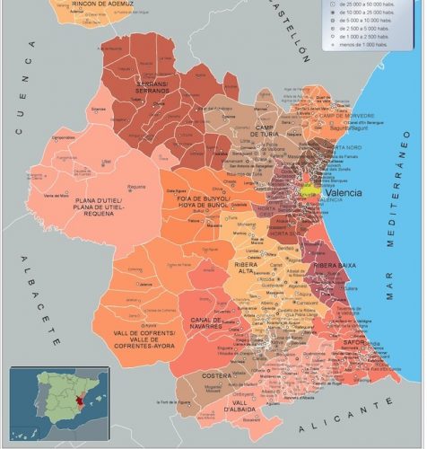 Mapas Comunidad Valenciana Político Físico Provincias Y Comarcas 3002