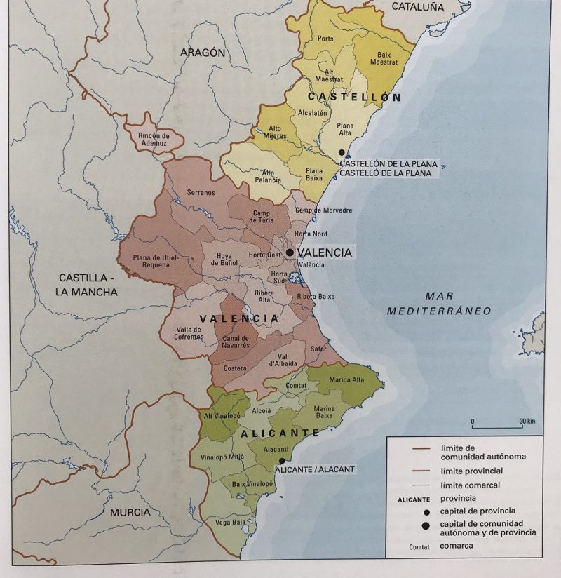 Mapas Comunidad Valenciana Político Físico Provincias Y Comarcas Imágenes Totales 6441