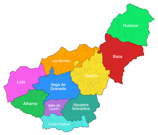 Mapas Y Municipios Provincia De Granada Mapas España Descargar E Imprimir