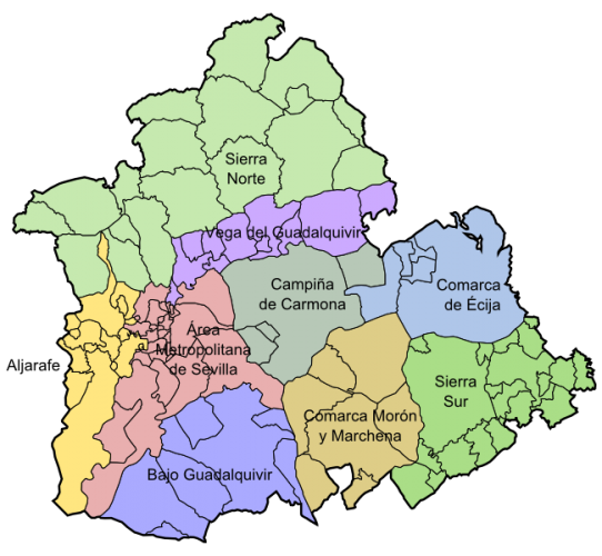 Mapas Y Municipios Provincia De Sevilla Mapas España Descargar E Imprimir